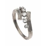 Brillant-Ring WG 750/000 mit 5 Brillanten, zus. 0,35 ct W/SI, RG 56, 3,9 gBrillant ring WG 750/000