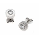 Brillant-Ohrstecker WG 585/000 mit je einem Brillanten, zus. 0,76 ct W/SI, D. 8 mm, 4,7 gBrilliant