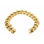 Goldarmband GG 750/000 mit Kastenschließe und SI-Acht, B. 15 mm, L. 20,7 cm, 43,4 gGold bracelet