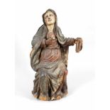 Bildhauer um 1700, Mater dolorosa, rückseitig gehöhlte Holzfigur, polychrom gefasst,starke