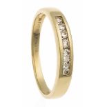 Brillant-Ring GG 585/000 mit 7 Brillanten, zus. 0,25 ct W/SI, RG 58, 2,1 gBrillant ring GG 585/000