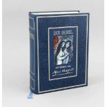 Chagall Bibel, "Die Bibel mit Bildern von Marc Chagall", Ledereinband mit Gold-, Blind-und