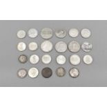Konvolut von 23 Münzen, 1.- und 2. H. 20. Jh., 1 Dollar 1921, versch. DM-Gedenkmünzen(Zeiss, Olympia