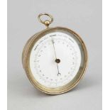 Barometer, Frankreich, 1. V. 20. Jh., bez. Baromètre Anéroide, rundes Messinggehäuse mitGlas,