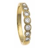 Brillant-Ring GG 750/000 mit 7 Brillanten, zus. 0,40 ct TW/VS-SI, RG 61, 4,4 gBrillant ring GG 750/