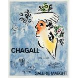 Marc Chagall (1887-1985), "Le Ciel Bleu", Farblithografie der Galerie Maeght 1964,gedruckt bei