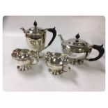 MAPIN AND WEBB FOUR PIECE SILVER PLATED TEA SERVICE