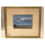 OIL ON BOARD, "CRAB BOATS NORFOLK " BEARING SIGNATURE, JAMES ALLEN,