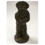 RARE JAQUES LONDON CAST IRON JACKTAR SAILOR DOOR STOP, REGD.