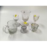 6 VARIOUS 19TH CENTURY GLASSES INCL.