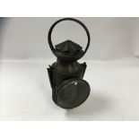 GREAT NORTHERN RAILWAY 3 ASPECT HAND LAMP STAMPED "KEROSENE" "GNR" WITH "WATTON" METAL PLATE AND A