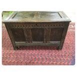 18TH CENTURY OAK COFFER IN SMALL FORM,