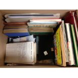 LARGE BOX COLLECTOR'S REMAINDERS IN SERVERAL ALBUMS, ON LEAVES,