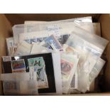 SMALL BOX WITH MAINLY BRITISH AFRICA QE2 MINT IN PACKETS, ON CARDS AND ON LEAVES, MALAWI,