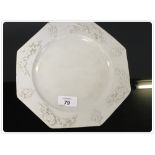 BOW RAISED PRUNUS OCTAGONAL PLATE CIRCA 1755 22.