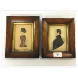 A PAIR OF MINIATURE PORTRAITS DATED TO REAR 1853