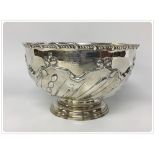SILVER PUNCH BOWL, SHEFFIELD 1902, INSCRIPTION TO FRONT DATED 3/12/48,