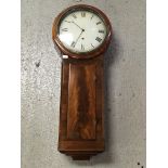 19TH CENTURY MAHOGANY TAVERN CLOCK,