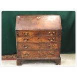 GEORGIAN FOUR DRAWER BUREAU,