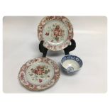 A PAIR OF CHINESE HARD PASTE TEA PLATES,