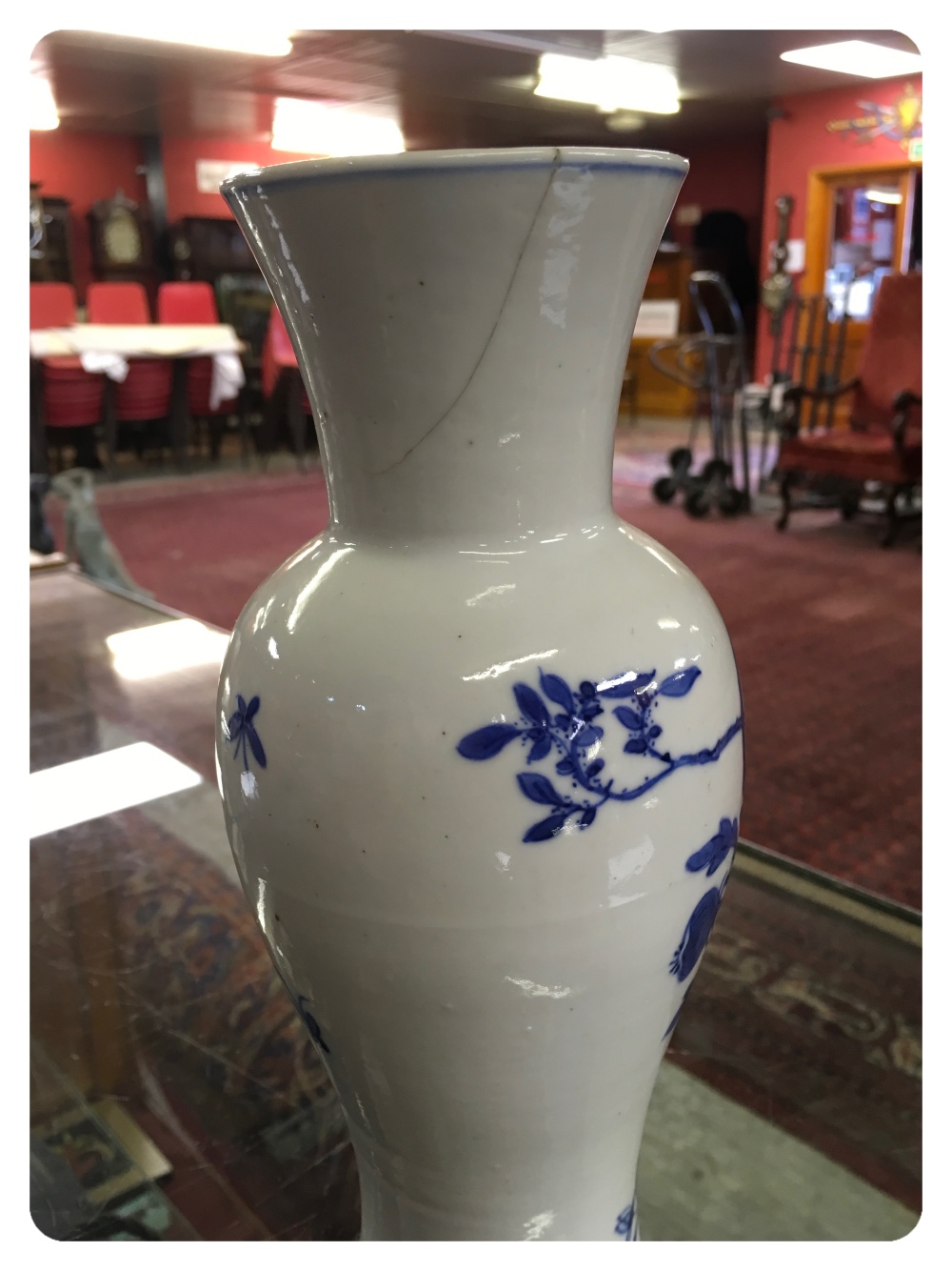 A PAIR OF CHINESE BALUSTER VASES, BLUE A - Image 6 of 13