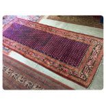 LARGE OLD BLUE GROUND PERSIAN RUNNER, SU