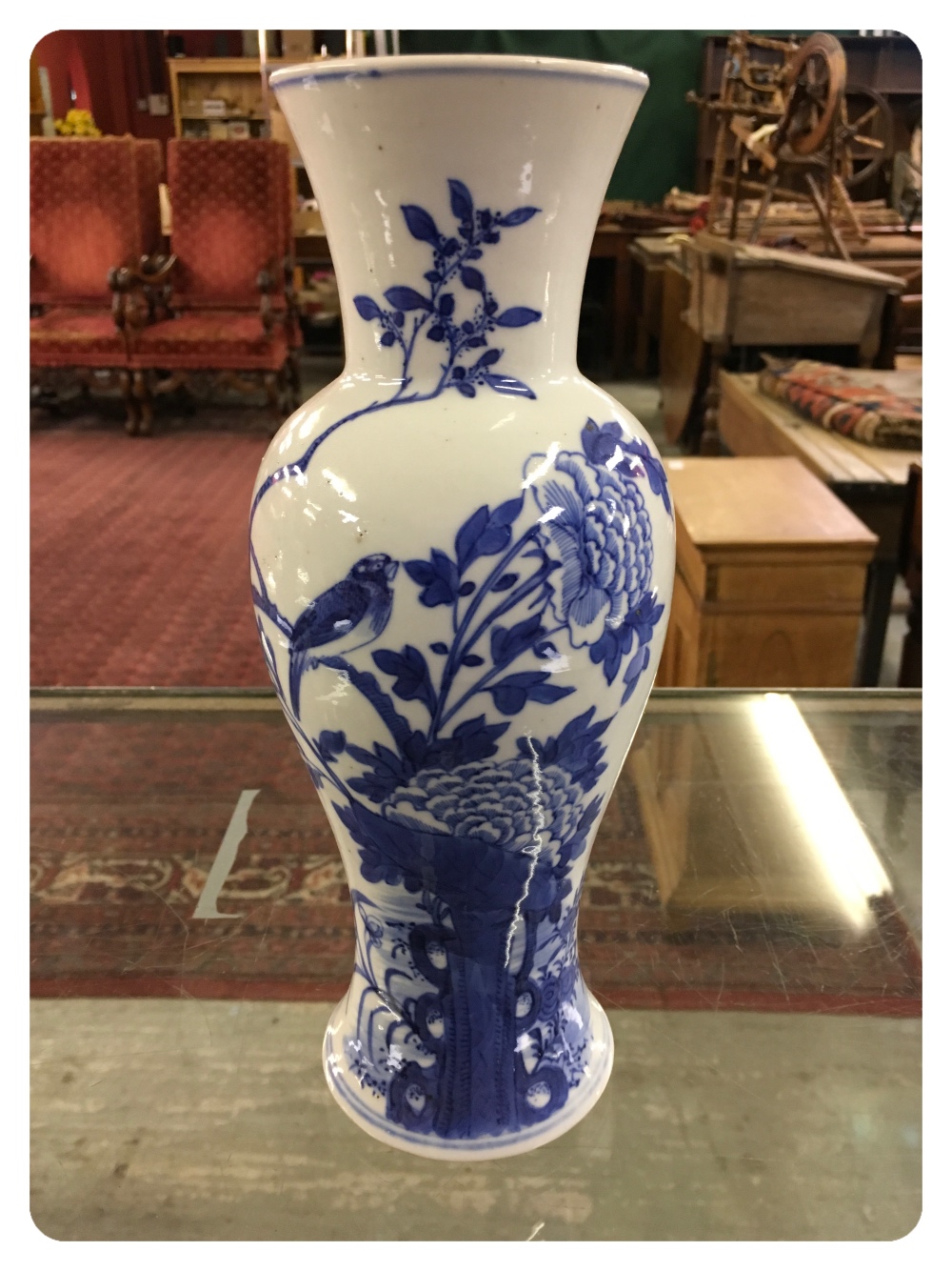 A PAIR OF CHINESE BALUSTER VASES, BLUE A - Image 4 of 13