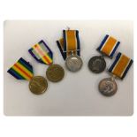 5 1ST WW MEDALS (3 WAR MEDALS AND 2 VICT
