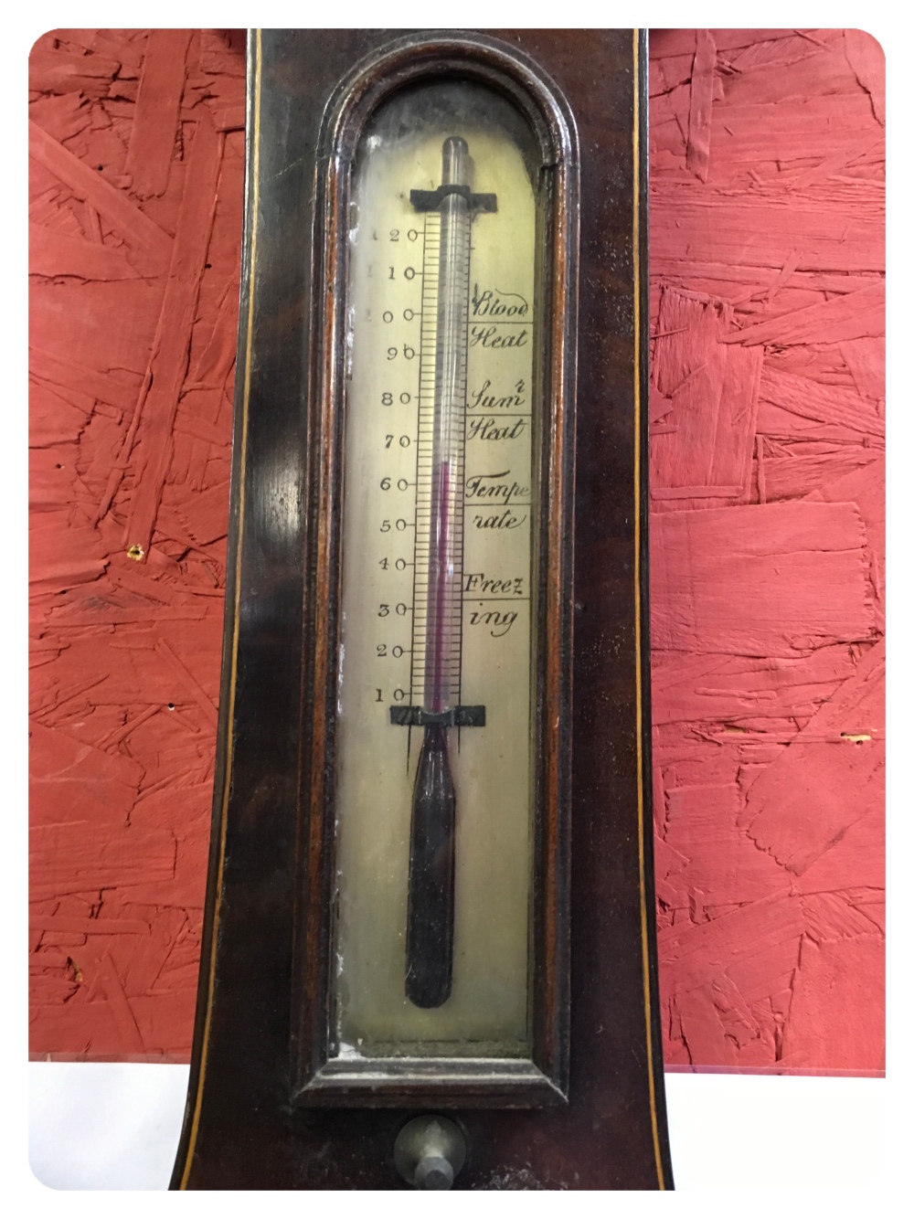 A VICTORIAN BANJO BAROMETER, 110 CM - Image 2 of 4