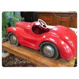 AN EARLY VINTAGE AUSTIN J40 PEDAL CAR,