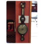 A VICTORIAN BANJO BAROMETER, 110 CM