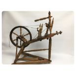 19TH CENTURY BOBBIN TURNED SPINNING WHEE