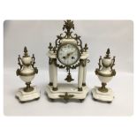 19TH CENTURY THREE PIECE FRENCH MARBLE A