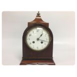 MAHOGANY MANTEL CLOCK, BALANCE ESCAPEMEN