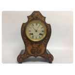 VICTORIAN MANTEL CLOCK, SWEPT CASE WITH