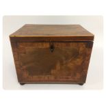 GEORGIAN TWO COMPARTMENT TEA CADDY, IN A