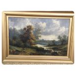 PAIR OF WOODLAND WETLAND SCENE OILS BEAR