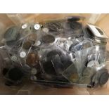 PLASTIC TUB OF MAINLY GB COINS, MANY IN