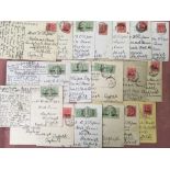 BRITISH LEVANT: 1907-09 POSTCARDS TO UK