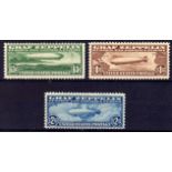 USA: 1930 GRAF ZEPPELIN AIRS HINGED MINT