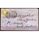 GB: 1856 ENVELOPE TO SOUTH AUSTRALIA BEA