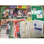 BOX OF FOOTBALL RELATED ITEMS INCLUDING