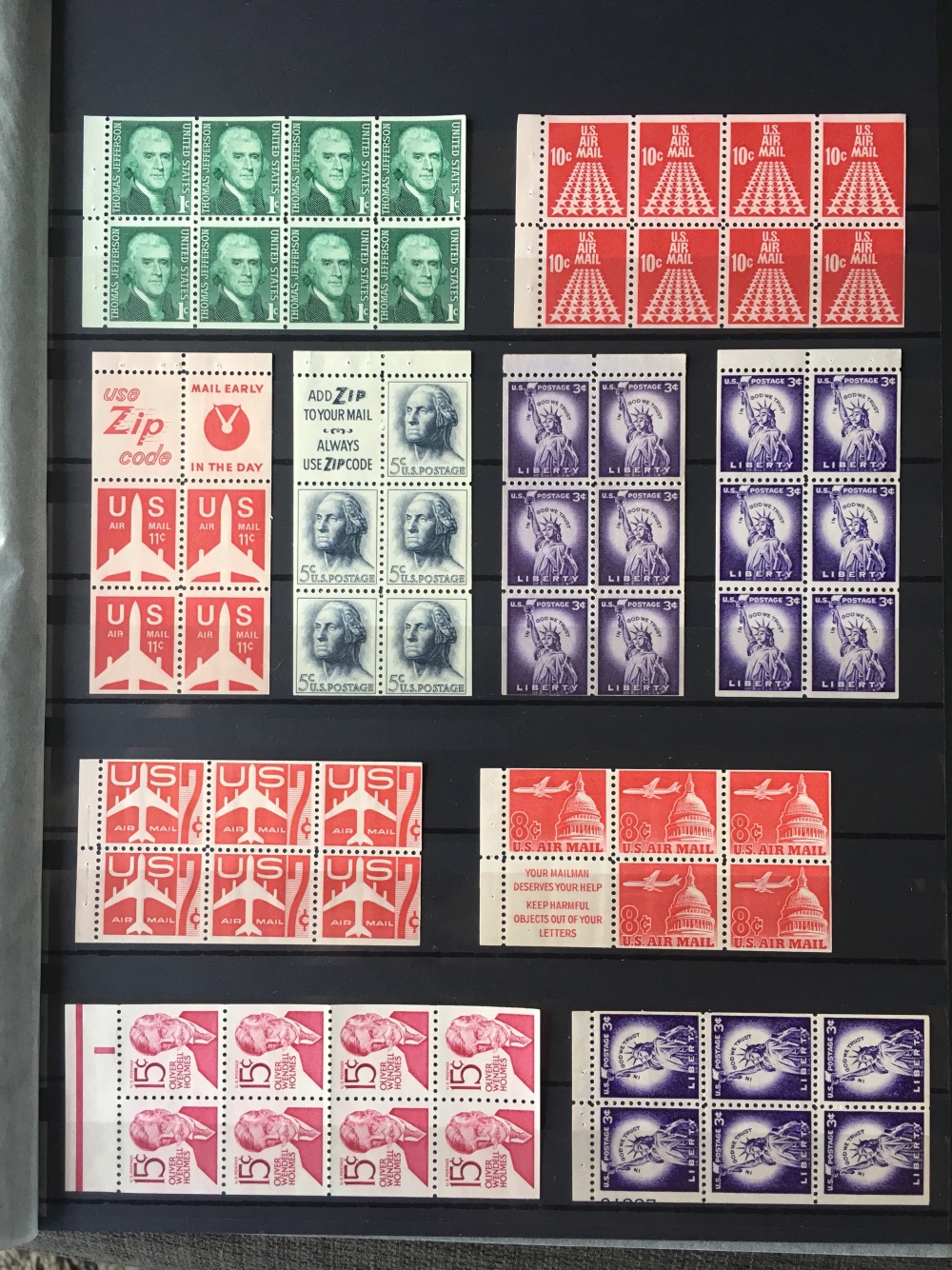 USA: STOCKBOOK OF MNH MIDDLE PERIOD, DEF