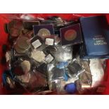 GB COINS: LARGE PLASTIC CRATE WITH A VER