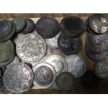 GB COINS: TUB OF SILVER INCLUDING HALFCR