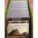 BOX OF UK CHURCH POSTCARDS, INTERIORS AN