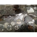 SMALL BOX OVERSEAS COINS WITH SEVERAL SI