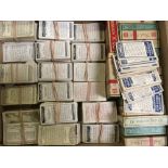 BOX OF CIGARETTE CARD SETS AND PART SETS