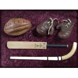 VINTAGE MINIATURE RUGBY BALL "GILBERT",