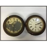 TWO ROUND WALL CLOCKS ONE SMITHS LONDON